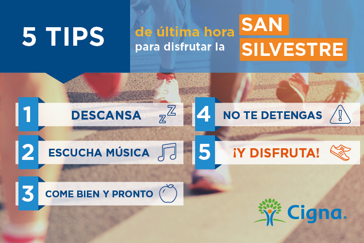 gráfico con tips para la carrera de san silvestre